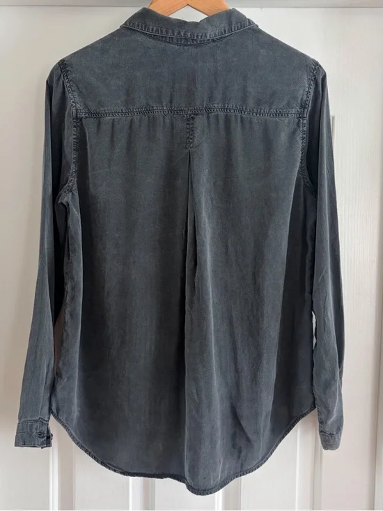 Cloth & Stone Washed Black Tencel Lyocell Button Down Shirt - Size M - Picture 8 of 8